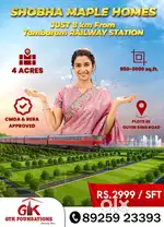 JUST 8 KMTS FROM TAMBARAM RAILWAY STATION CMDA AND RERA APPROVED LAND