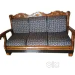 Teak wood sofa three seater sales in factory outlet