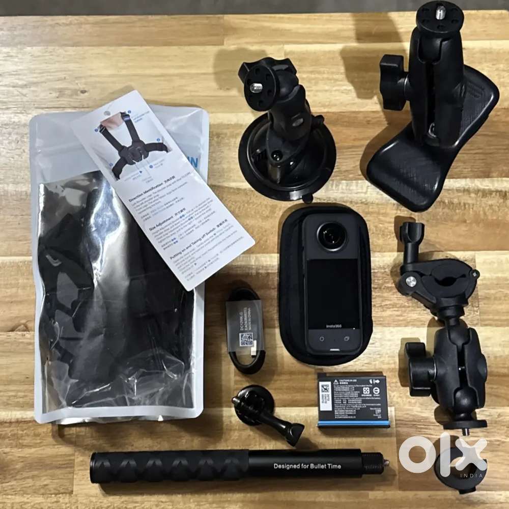 New Insta360 X3 ADVENTURE BUNDLE+ Motorcycle Mount + Invisible Stick