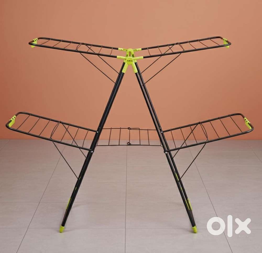 2-Level Foldable Alloy Steel Cloth Drying Stand