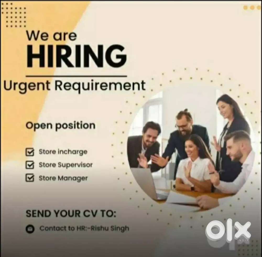 Full time job apply in helper, Store manager & Supervisor etc