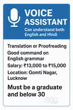 Job Vacancy – Voice Assistant