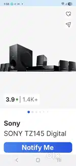 Home theatre sony tz 145
