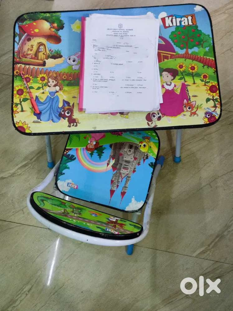 foldable kids study table and chair for 2-10 years old