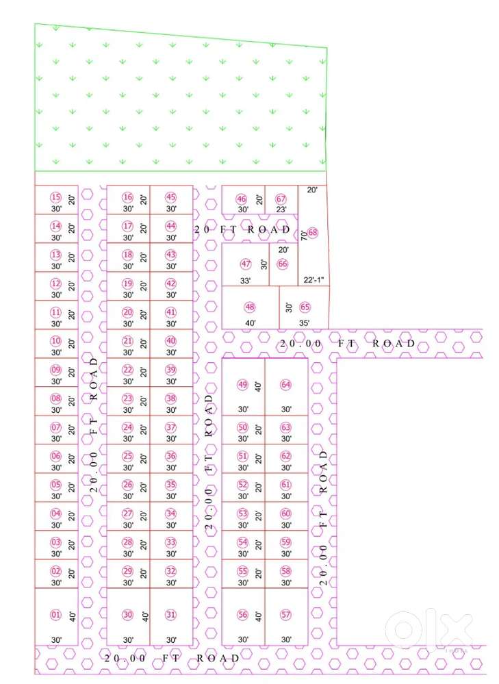All size plots available 600sq 1000sq 1200sq