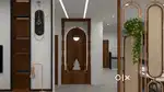 फलेट ओफिस शोरूम में फर्नीचर कलर्स पीओपी ऐंड ओल वकॅ समाधान