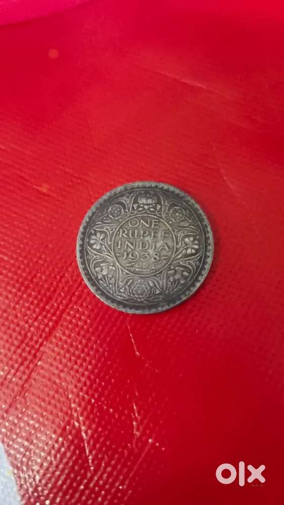 Silver one rupee coin