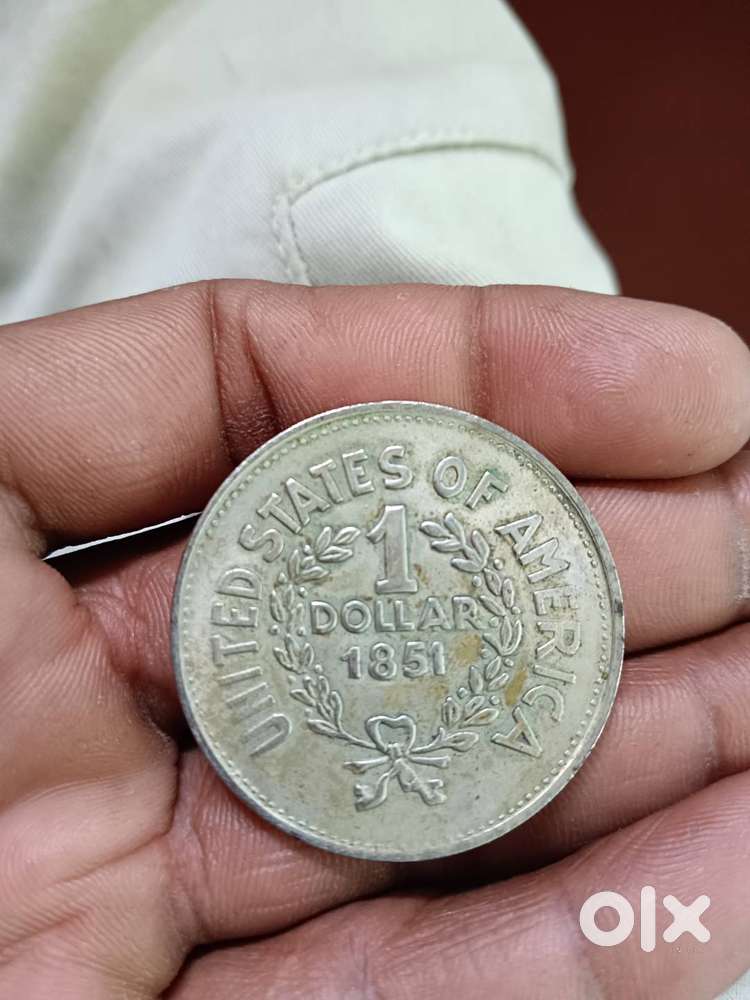 Old coin 1 dollar Silver