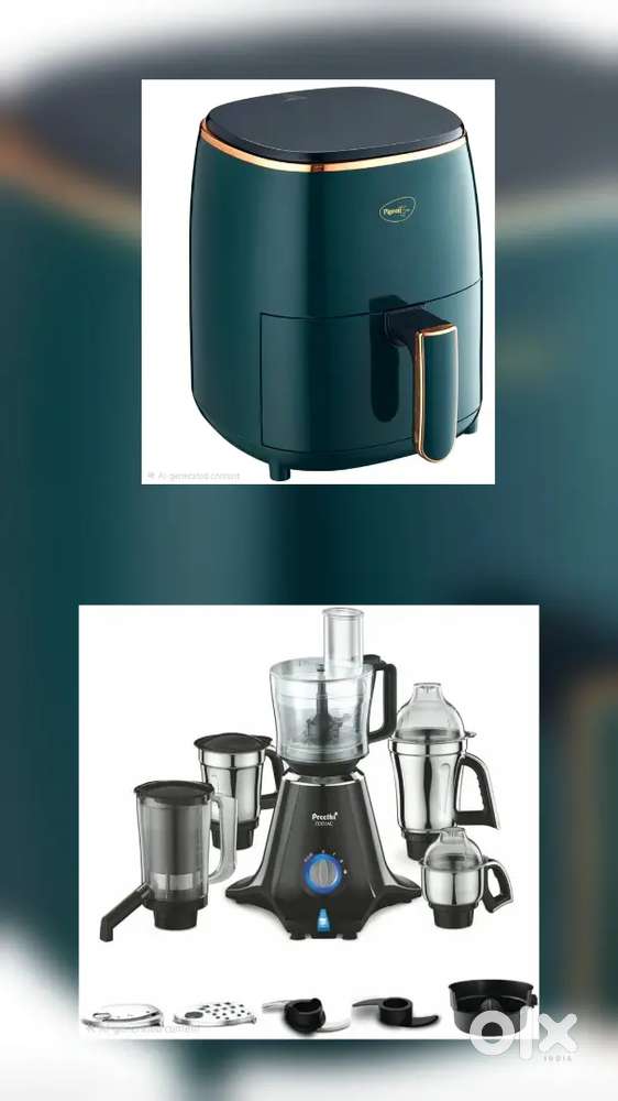 preethi zodiac mixer and pigeon airfryer brand new for sale