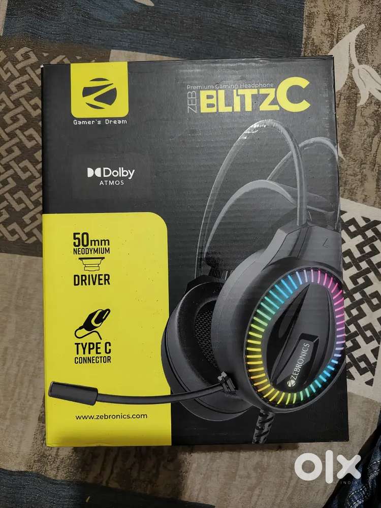 Zebronics Blitz C Type-C Headphones  Like New  Box & Bill