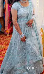 Blue color mirror stoned grand lehenga @low price