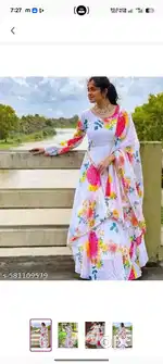 White colour gown