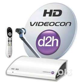 Old Videocon HD D2h set box + 32 inch tv