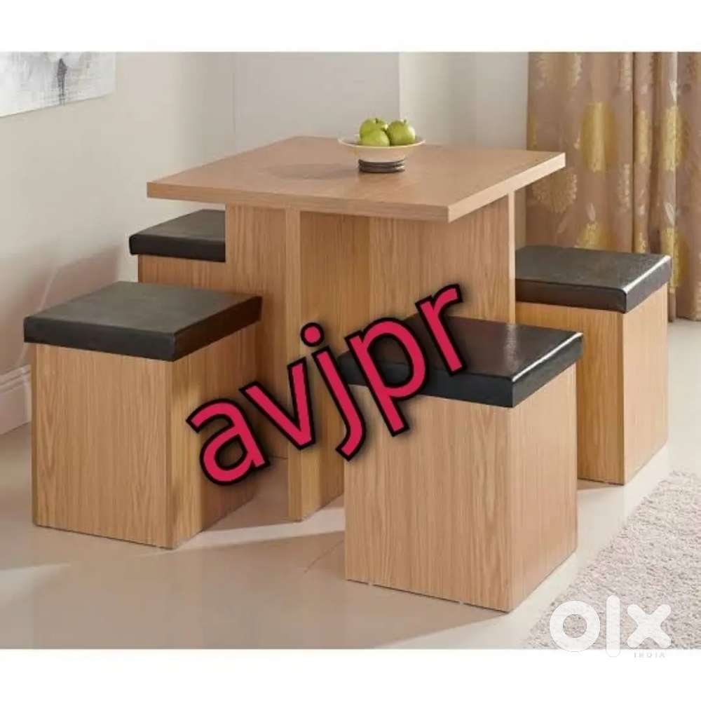 New four seater restaurant or cafe furniture table with chairs