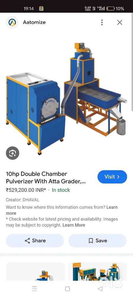 Stone less atta chakki and hammer mill