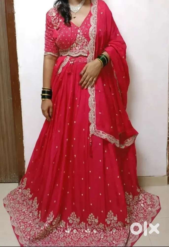 Dark pink lehenga