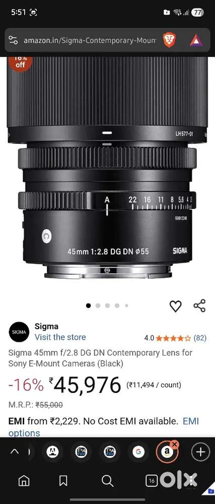 Sigma 45mm f2.8 for lumix l mount