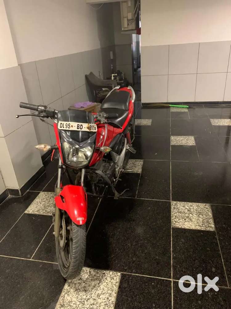 Red bike maintained vehicle