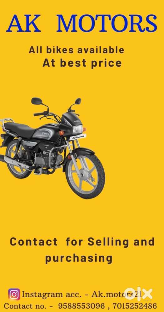 All kind of bikes available contact for sell  and purchase