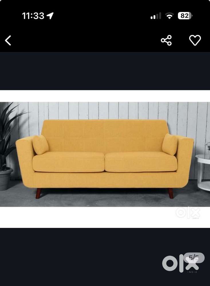 Sofa -3 seater & 2 chairs and central table
