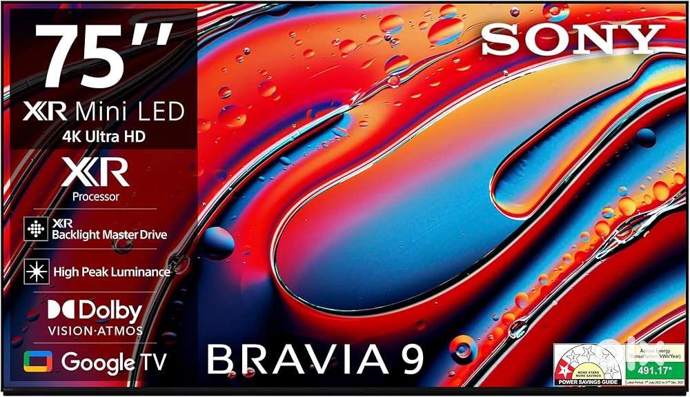 Sony BRAVIA 9 Series – 75 inch (215 cm) 4K Ultra HD Mini LED Google TV