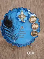 Handmade Resin Art Pooja Thali for sale