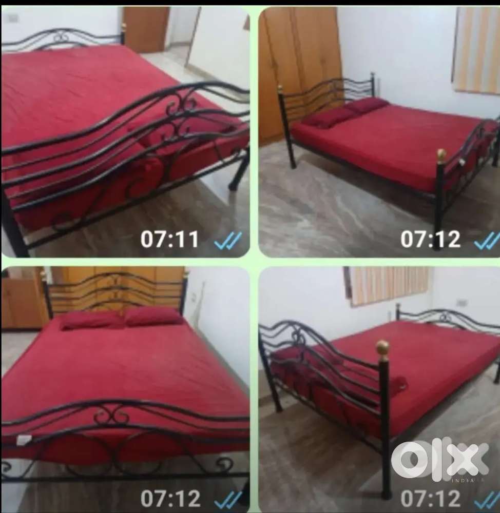 Steel cot (queen bed size)