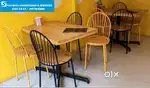 Brand New heavy duty Metal & Wooden Tables chairs & stools for Cafe
