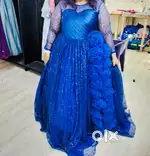 Elegant Royal Blue Bridal Gown – Hardly Worn, Like New!