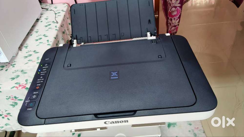 Canon Pixma E477 Color Printer–Good Condition–With Extra Cartridge&Ink