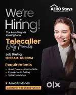 Hiring female for tellecaler