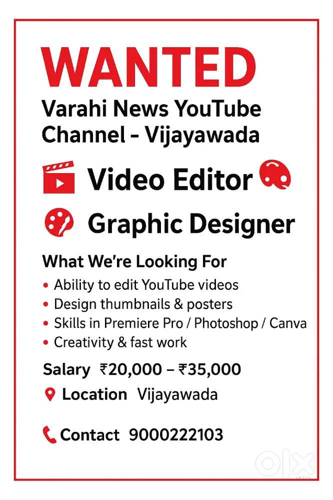 Graphics designer and video editor