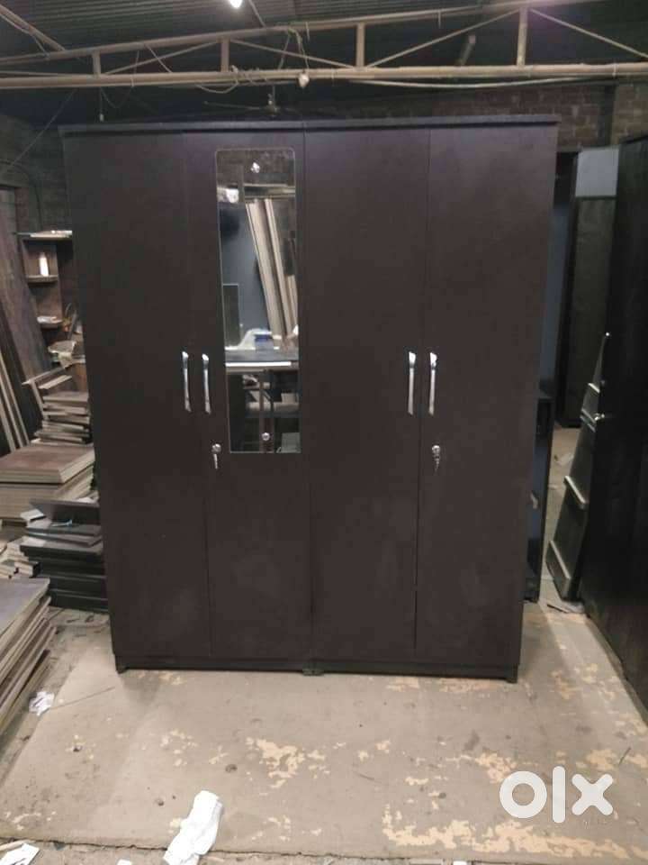 BLACK FINISHED 4 DOOR WARDROBE FOR SELL WITH FREE SHIPPING