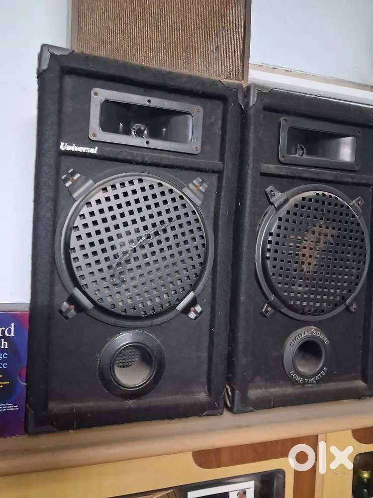Two big speakers with tweeters