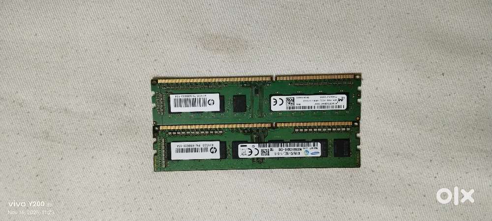 Desktop Ram each 4GB, DDR3, 1600 MHz