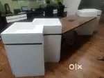 New brand office table 3 month old 13 fut y 3 fut chodi hide 2.  tv