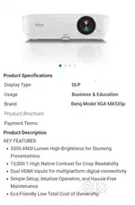 Benq Model XGA MX535p