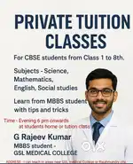 Private Home tutor for CBSE upto class 8