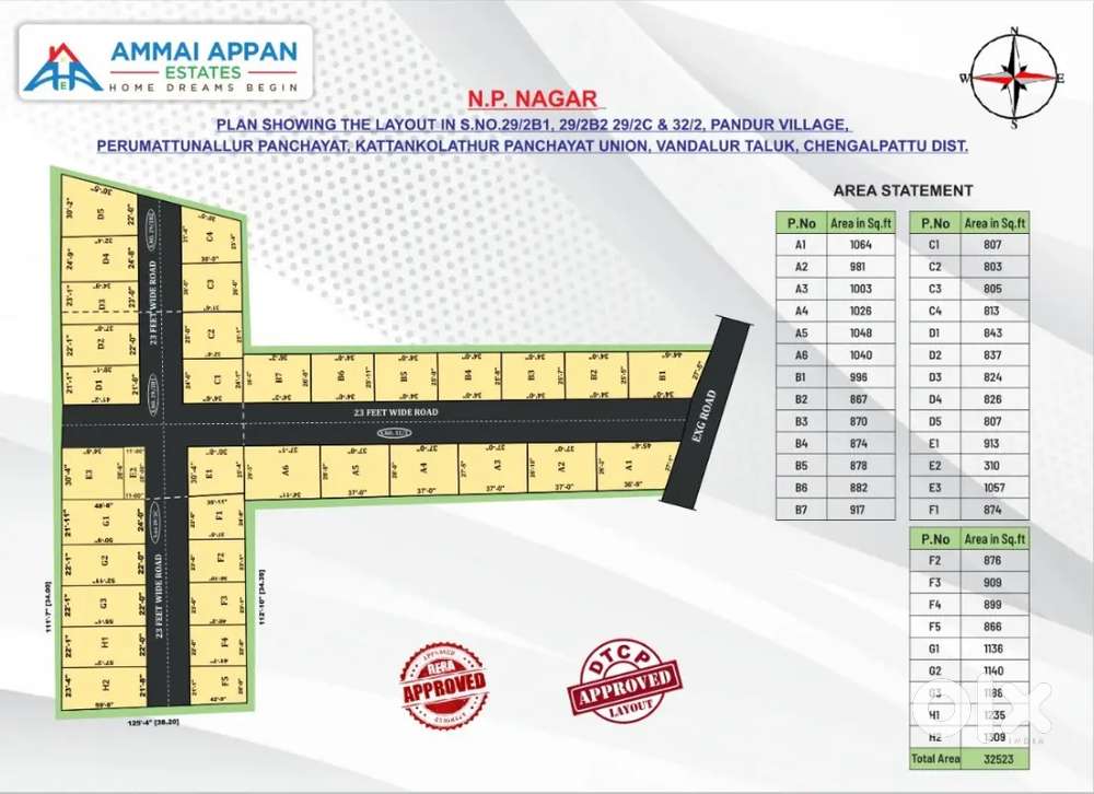 Gated community Low budget plot sale @ Guduvanchery