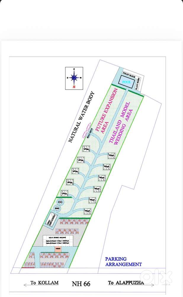 2.6 acres of land facing NH 66 in Alappuzha