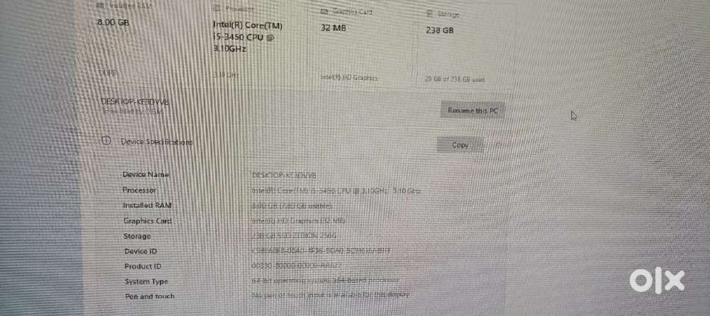 Desktop with Monitor