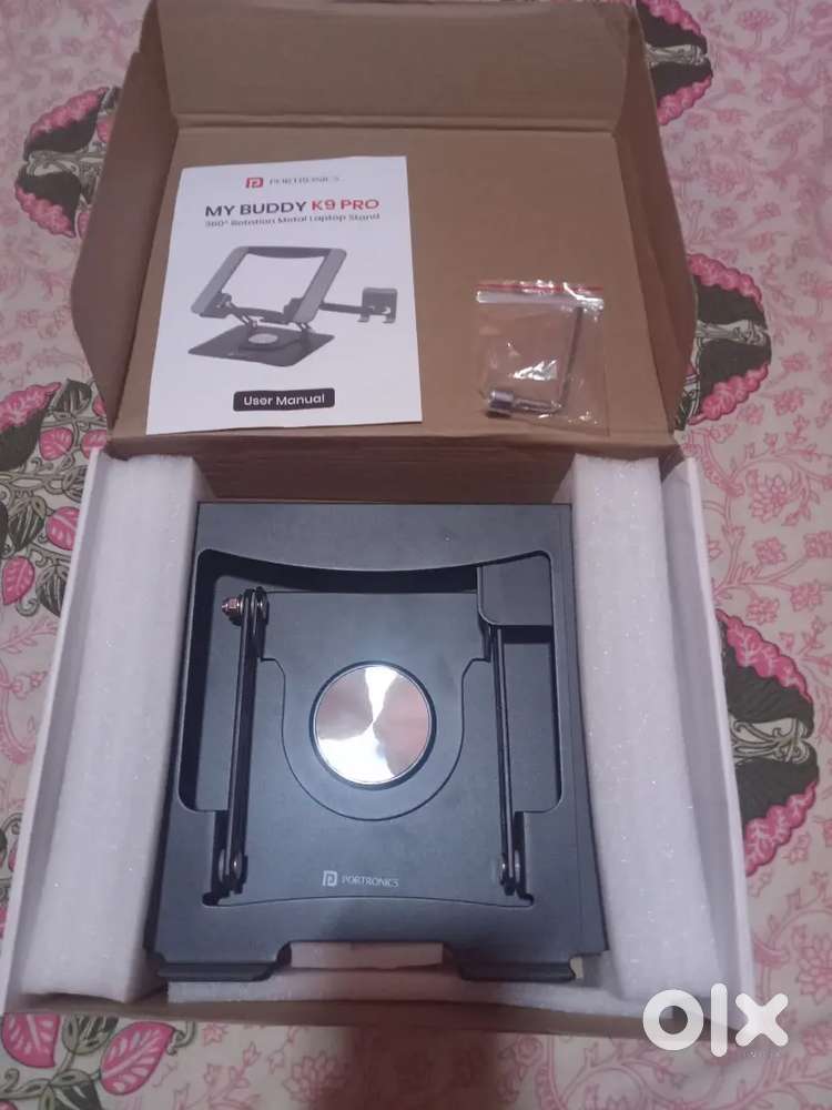 Portronics my buddy K9 PRO, Laptop adjustable and 360 rotating stand