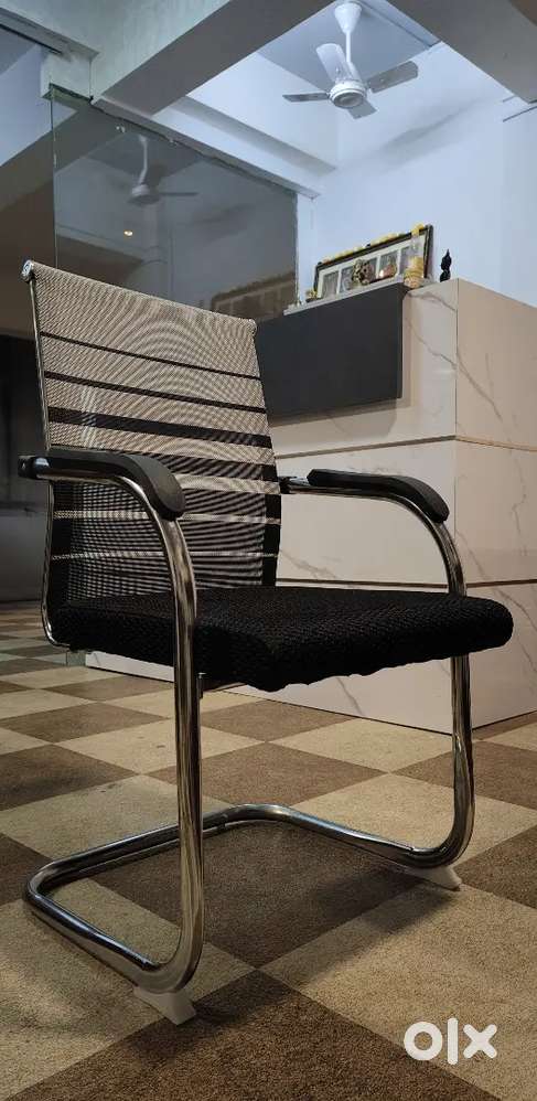 Sairam Furniture new arm chair breathable mesh fabric visitor chair