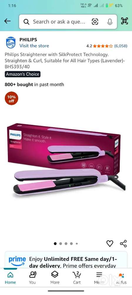 Hair straightener