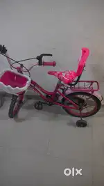 Kids pink cycle with supporter