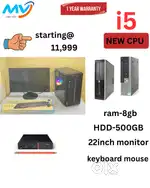Replacement Warranty  Starting 11,999  full set cpu  Ram - 8GB DDR3