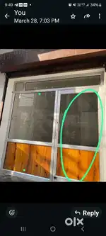 Aluminum frame size 8 by 8 and door