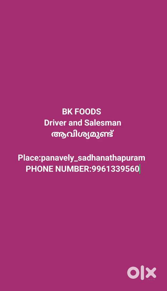 Driver and Salesman