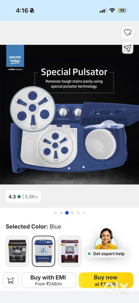 Viltas beko 6.5 semi automatic 1 week old