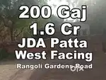 200 Gaj Plot, 1.6 Cr, West Facing, JDA Patta, Rangoli Gardens Road
